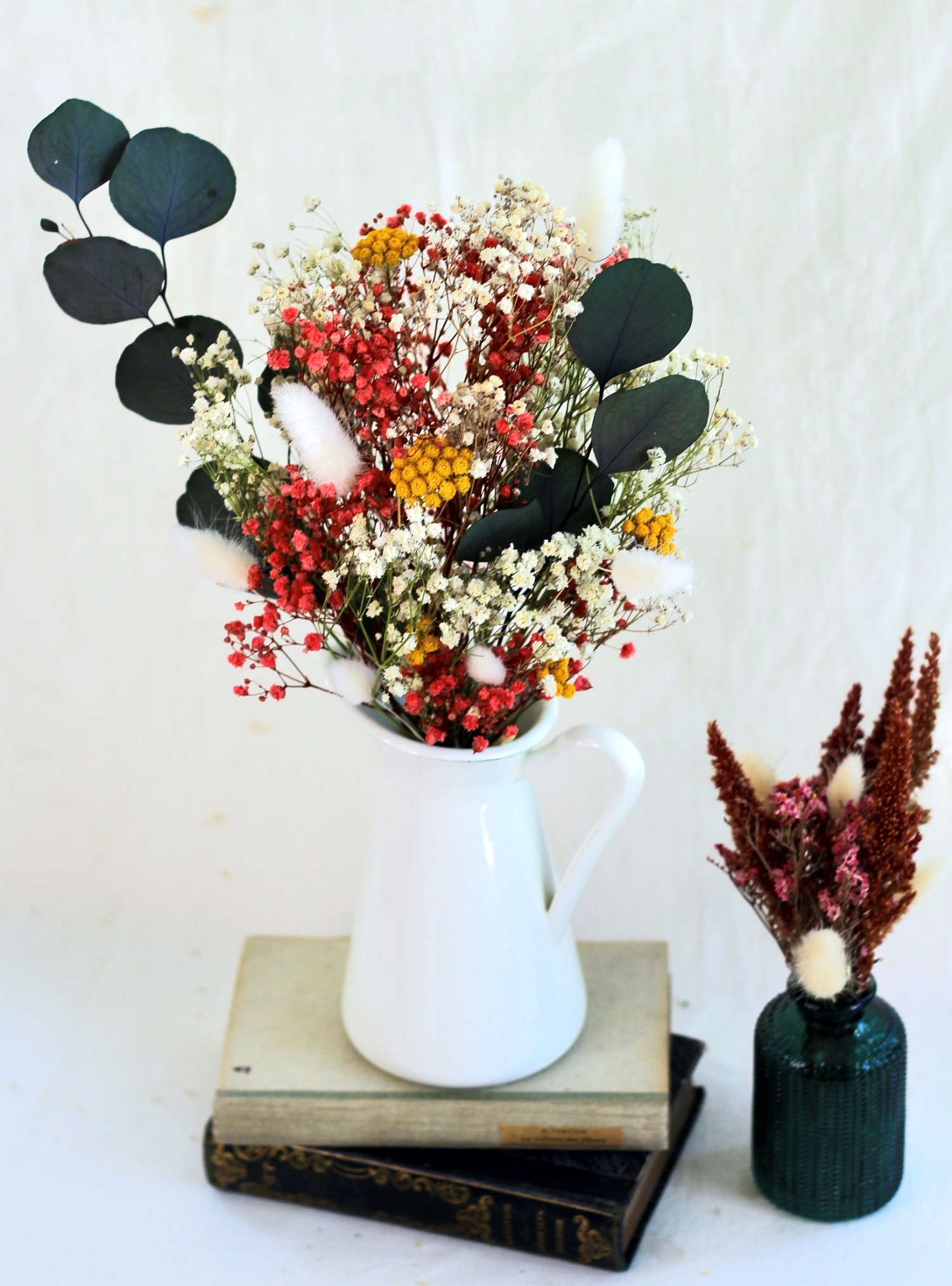 Photo bouquet en fleurs séchées